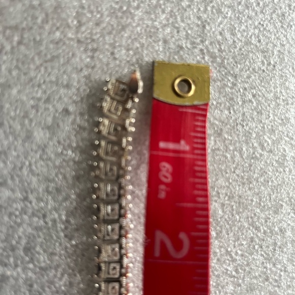 Vintage Sterling Silver Mexico L92 925 Greek Key Pattern Link 16" Necklace - Picture 7 of 10